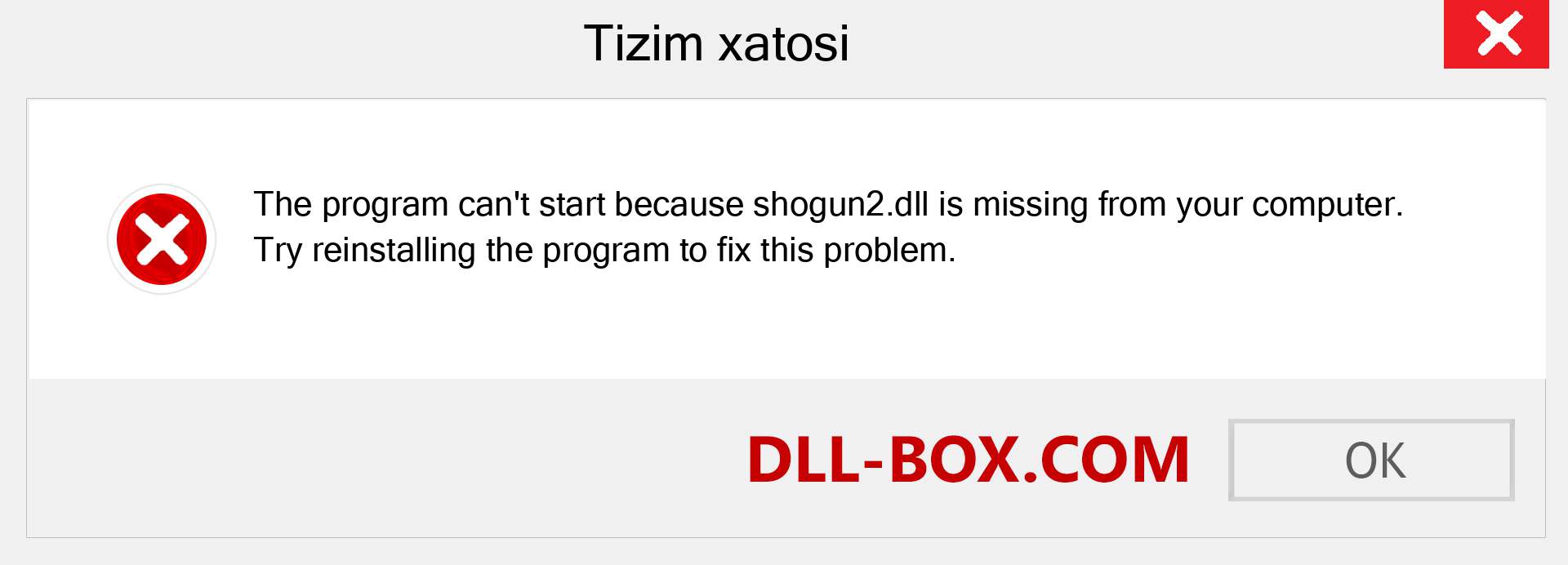 shogun2.dll fayli yo'qolganmi?. Windows 7, 8, 10 uchun yuklab olish - Windowsda shogun2 dll etishmayotgan xatoni tuzating, rasmlar, rasmlar